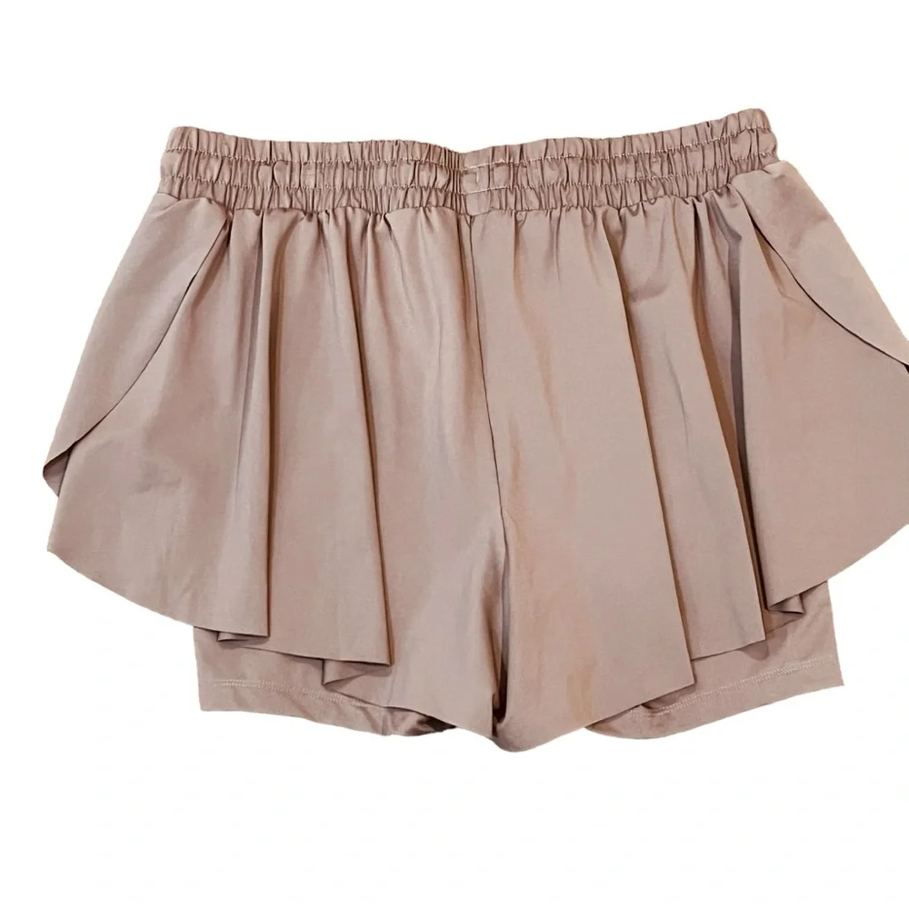 VELOCITY shorts workout gym dance size large mauve color elastic waist. - Picture 3 of 7